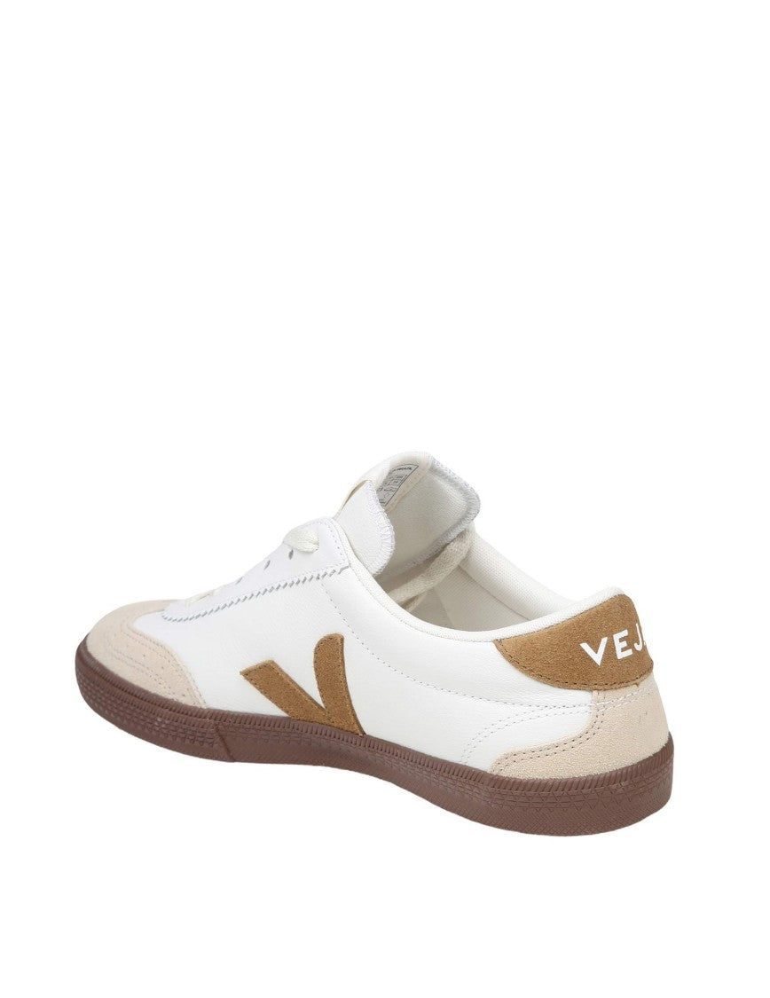 Veja Leather Volley Sneakers With Suede Details