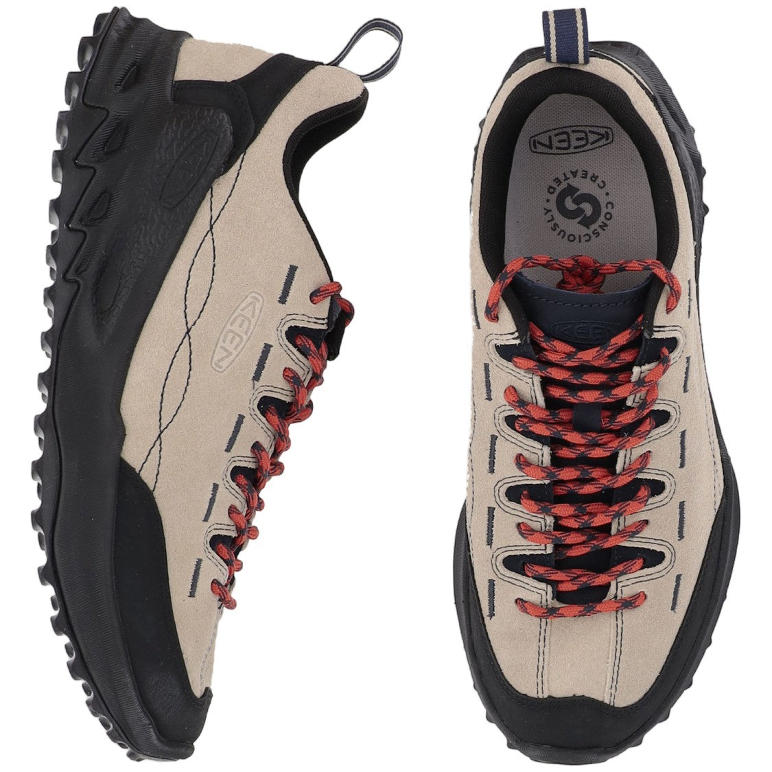Keen Beige Jasper Zionic Mesh-Lined Leather Sneakers