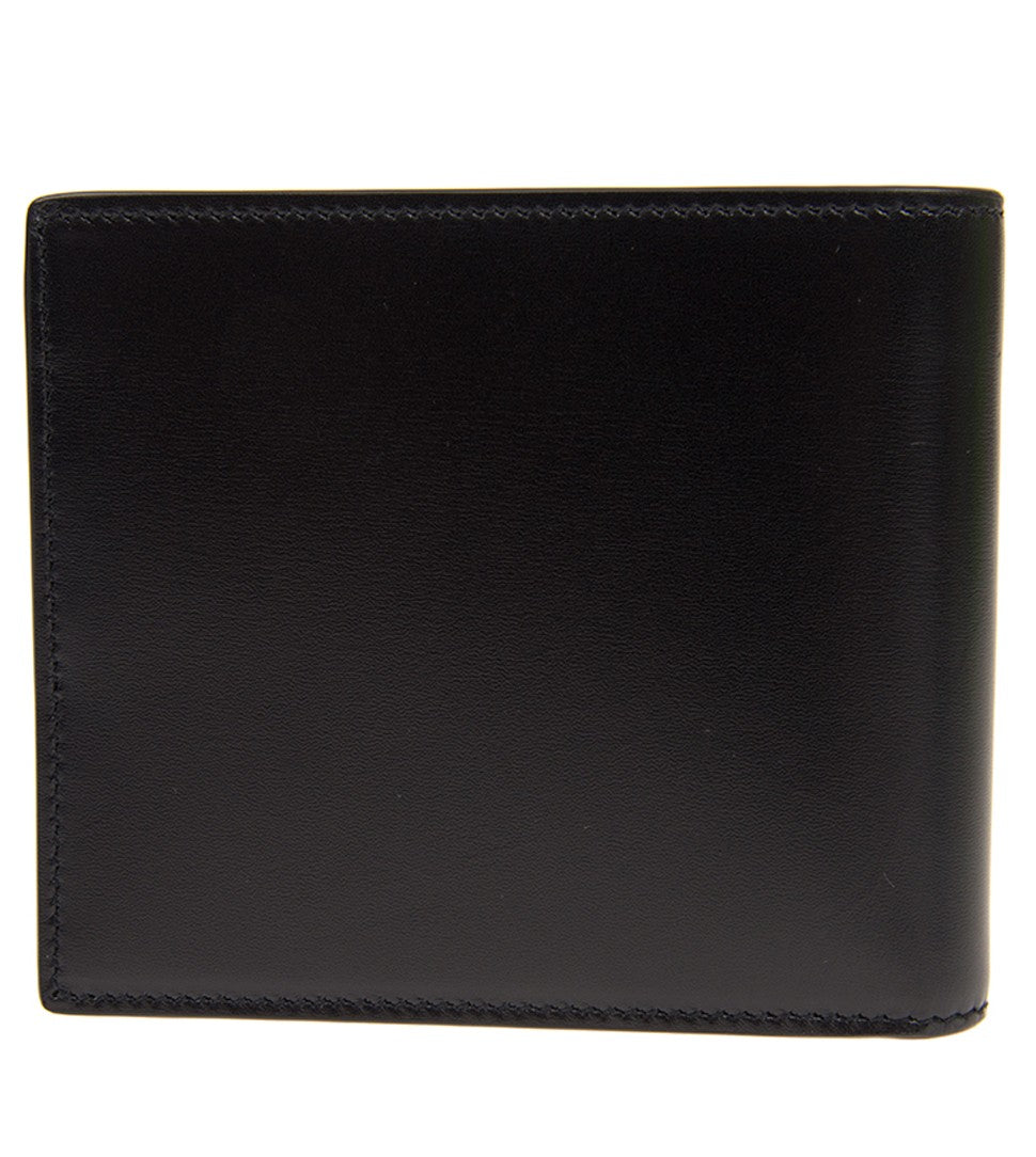 Saint Laurent Compact Calfskin Wallet With Prominent Logo
