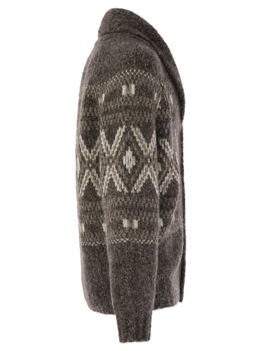 Brunello Cucinelli Geometric Jacquard Cardigan