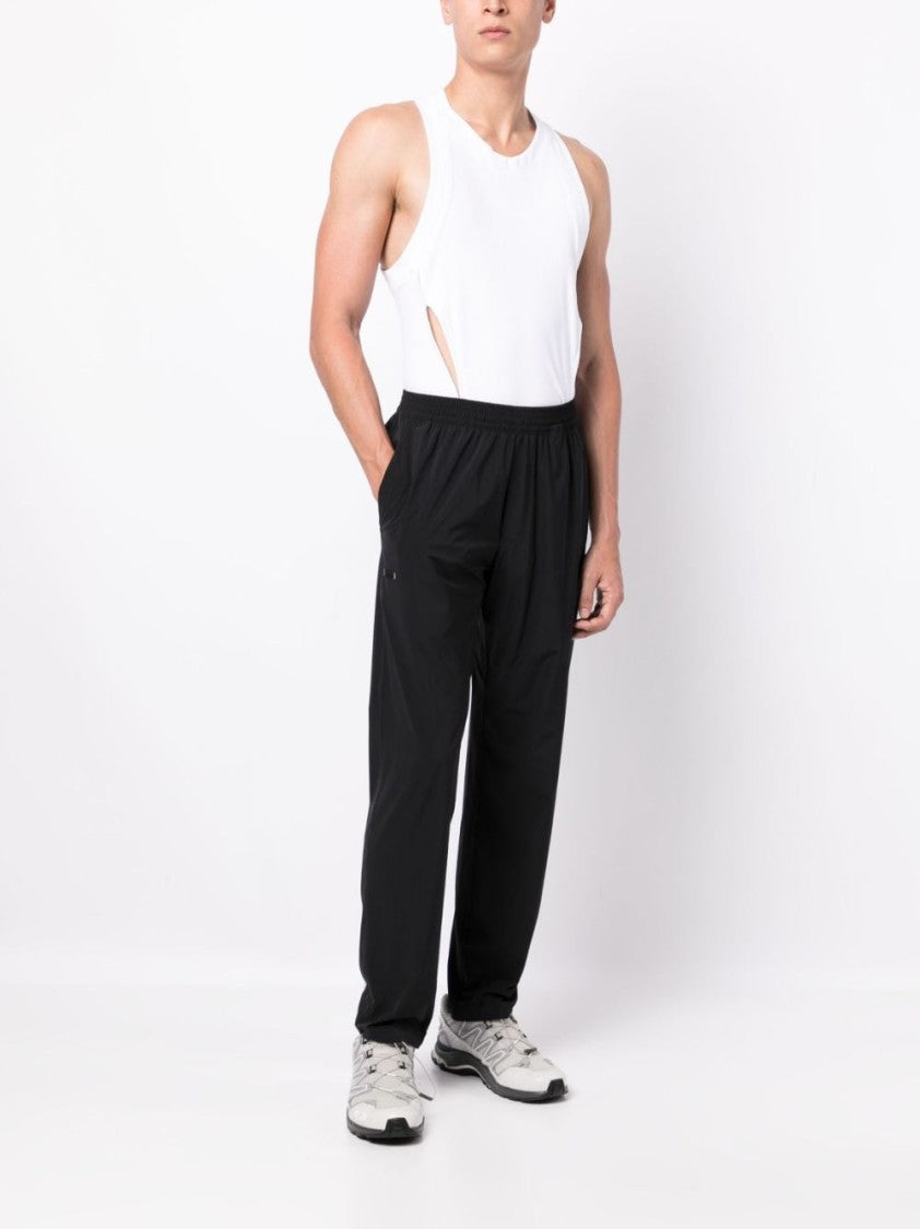 True Tribe Elasticated-Waist Trousers With Logo Patch And Slim Cut