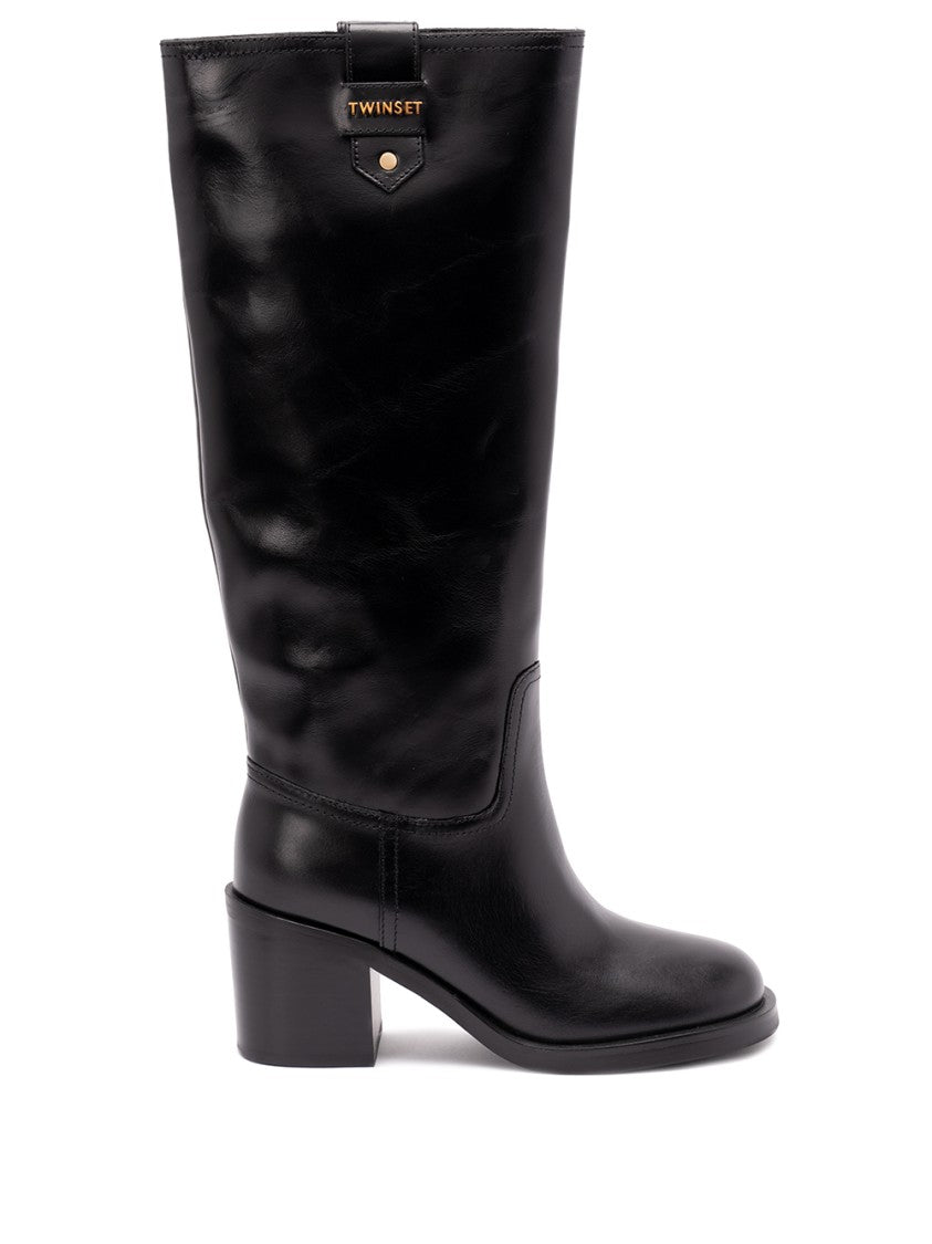 Twin-Set Black Boots With 7 Cm Heel