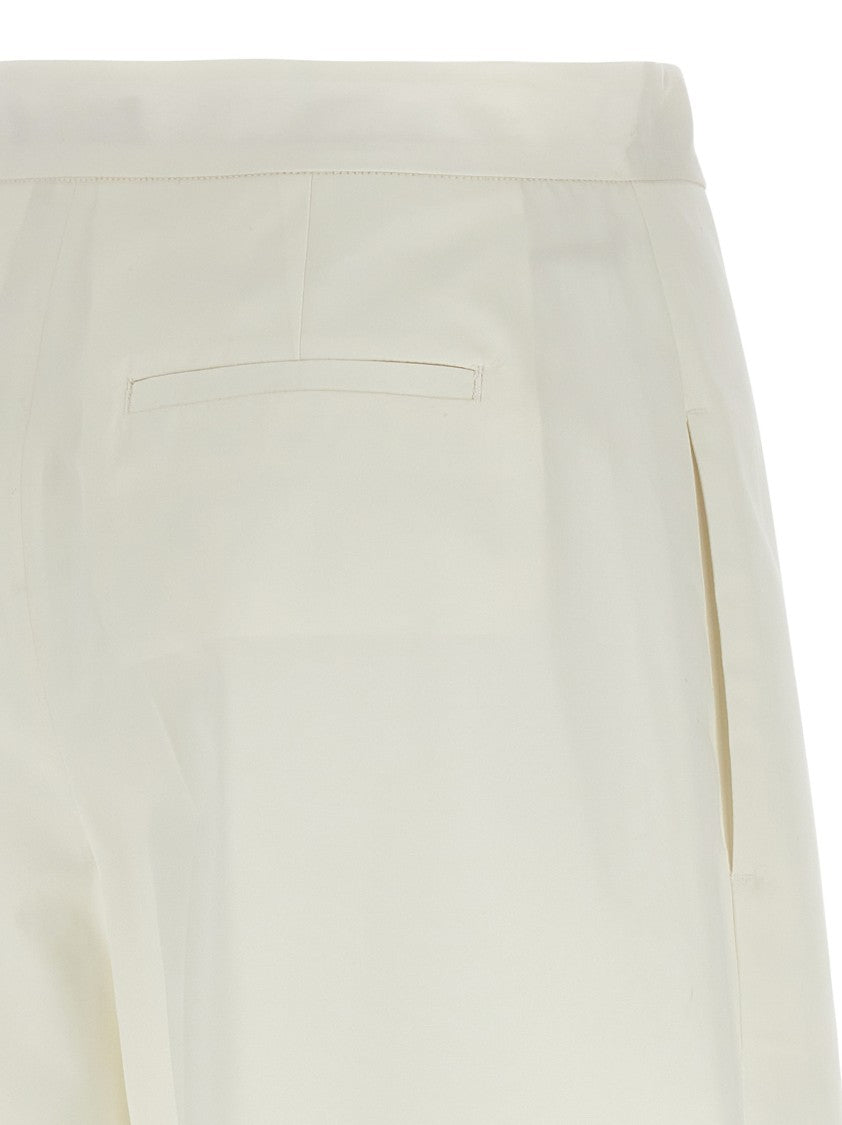 Fabiana Filippi Mid-Waist White Cotton Trousers