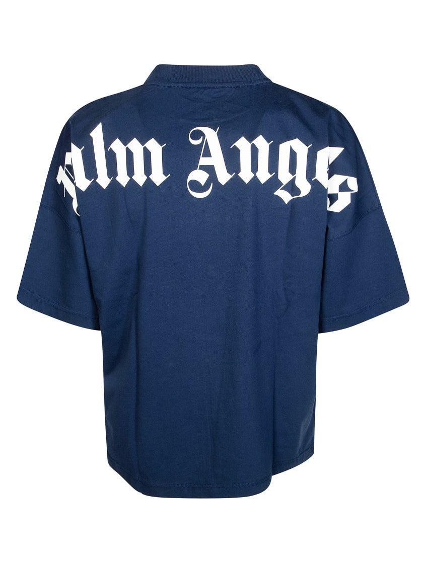 Palm Angels Deep Navy Classic Logo Over T-Shirt