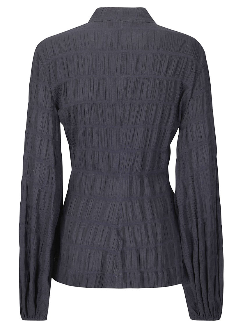 The Latest Black Stretch Fit Mandarin Collar Shirt