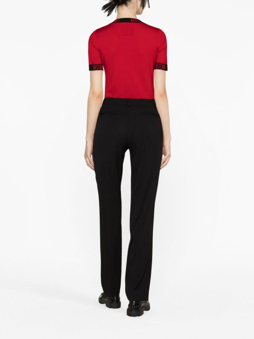 Moschino High-Waisted Virgin Wool Tailored Trousers