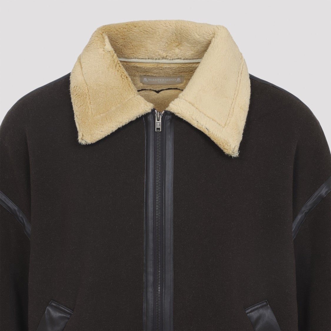 Mastermind Cotton Jacket With Shearling Accents And Bold Skull Design