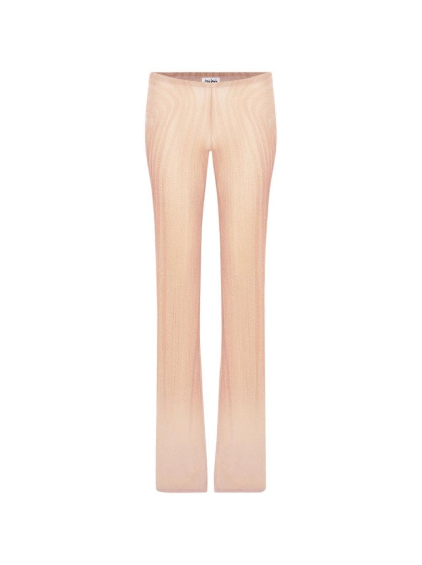 Jean Paul Gaultier Mesh Spiral Pants Pale Pink