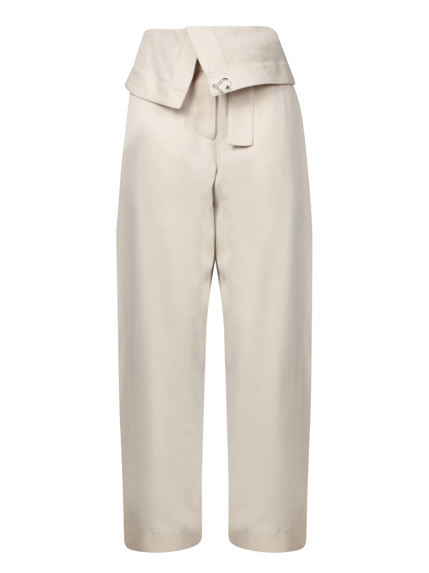 J. W. Anderson White Trousers With Unique Fold-Over Design