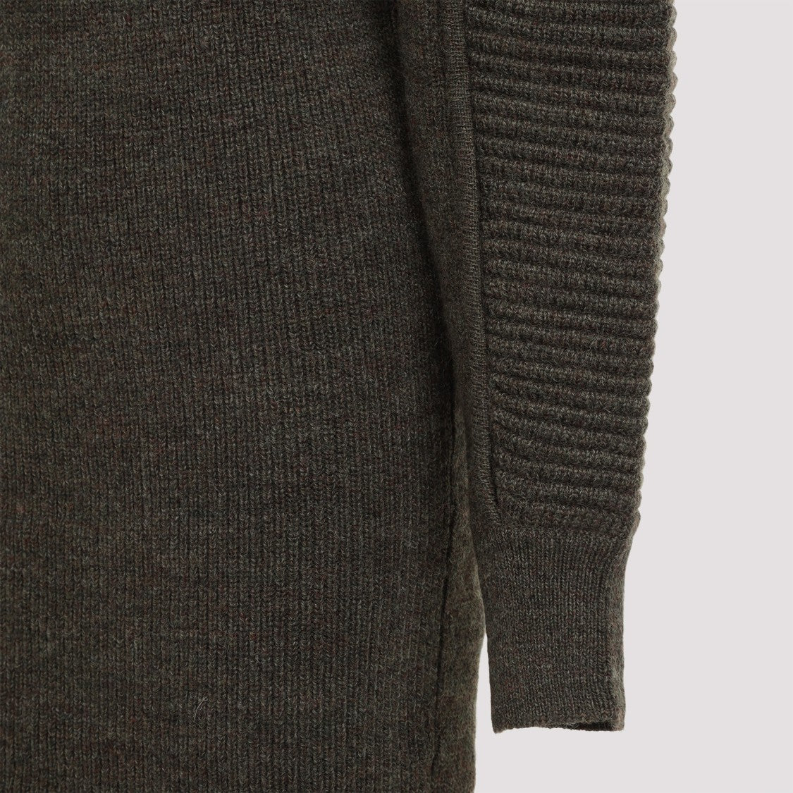 Isabel Marant Green Wool Fitted Turtleneck Dress