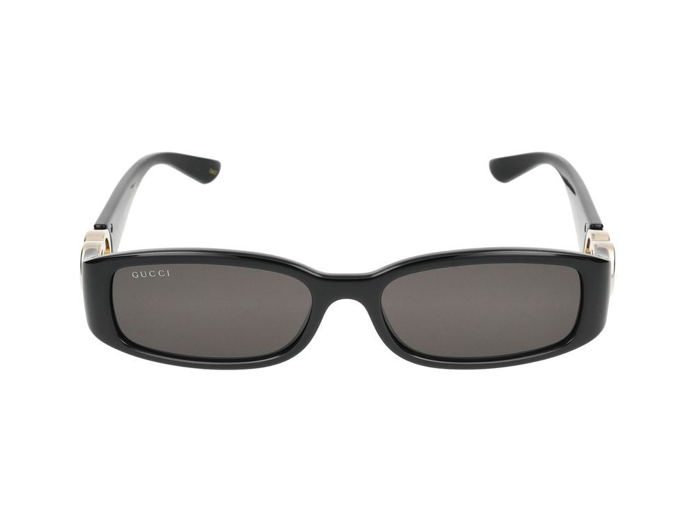 Gucci Black Gg1661s Rectangular Gold Sunglasses