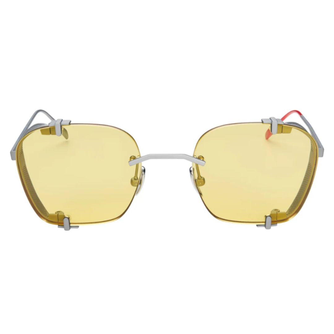Vysen Bei Be-3 Geometric Titanium Sunglasses With Yellow-Tinted Lenses