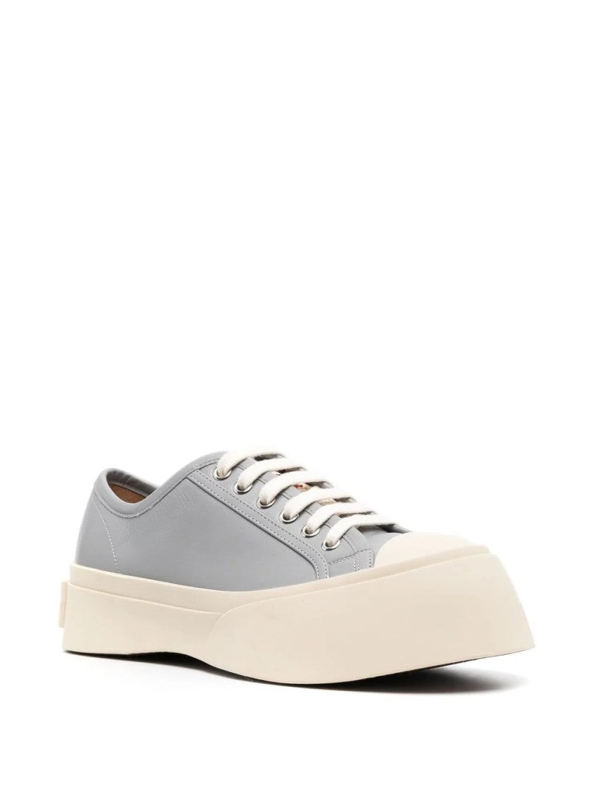 Marni Calf Leather Sneakers With Rounded Toe