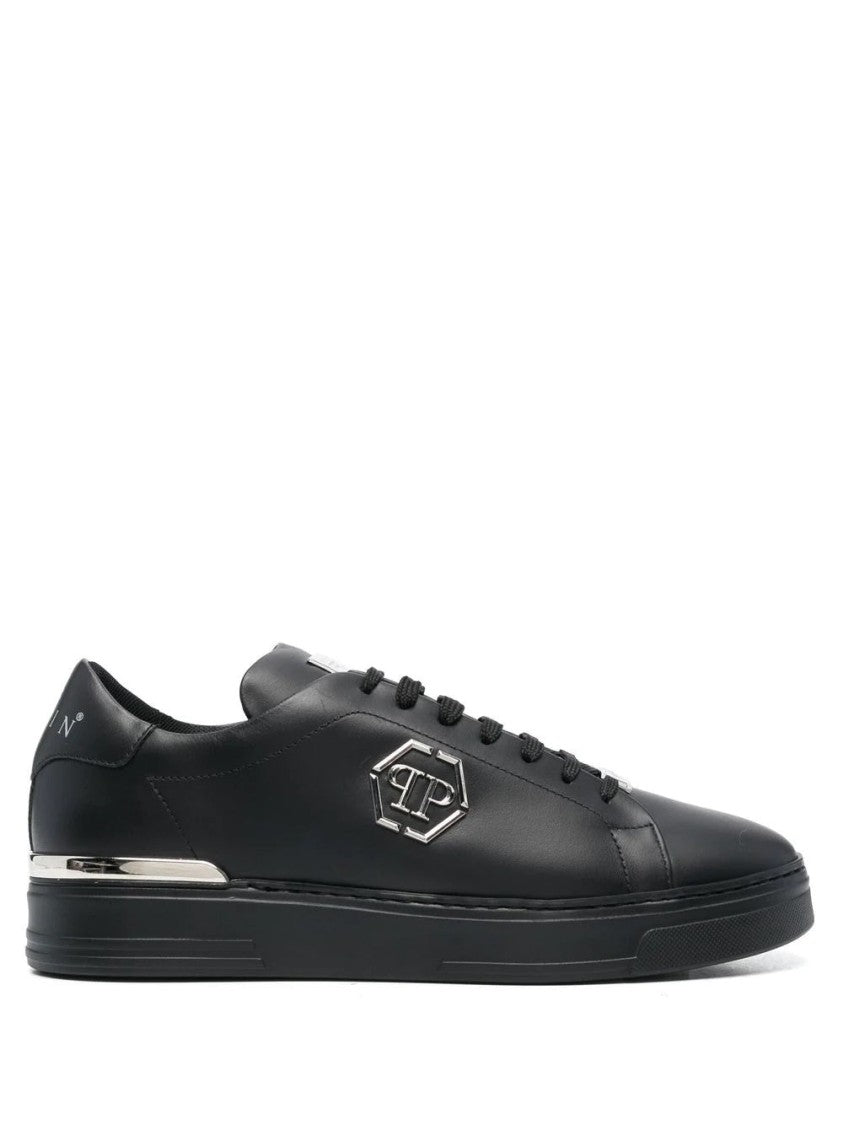 Philipp Plein Hexagon Leather Lo-Top Sneaker