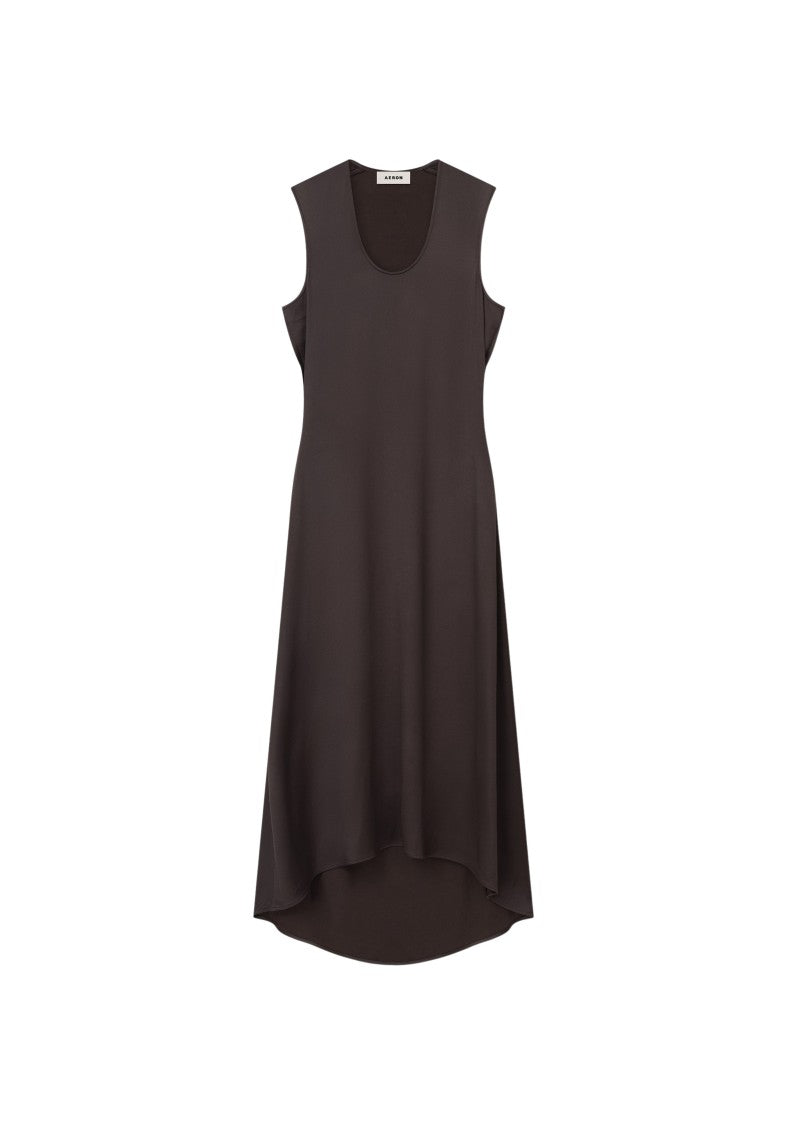 Aeron Sansa - Satin Asymmetrical Midi Dress