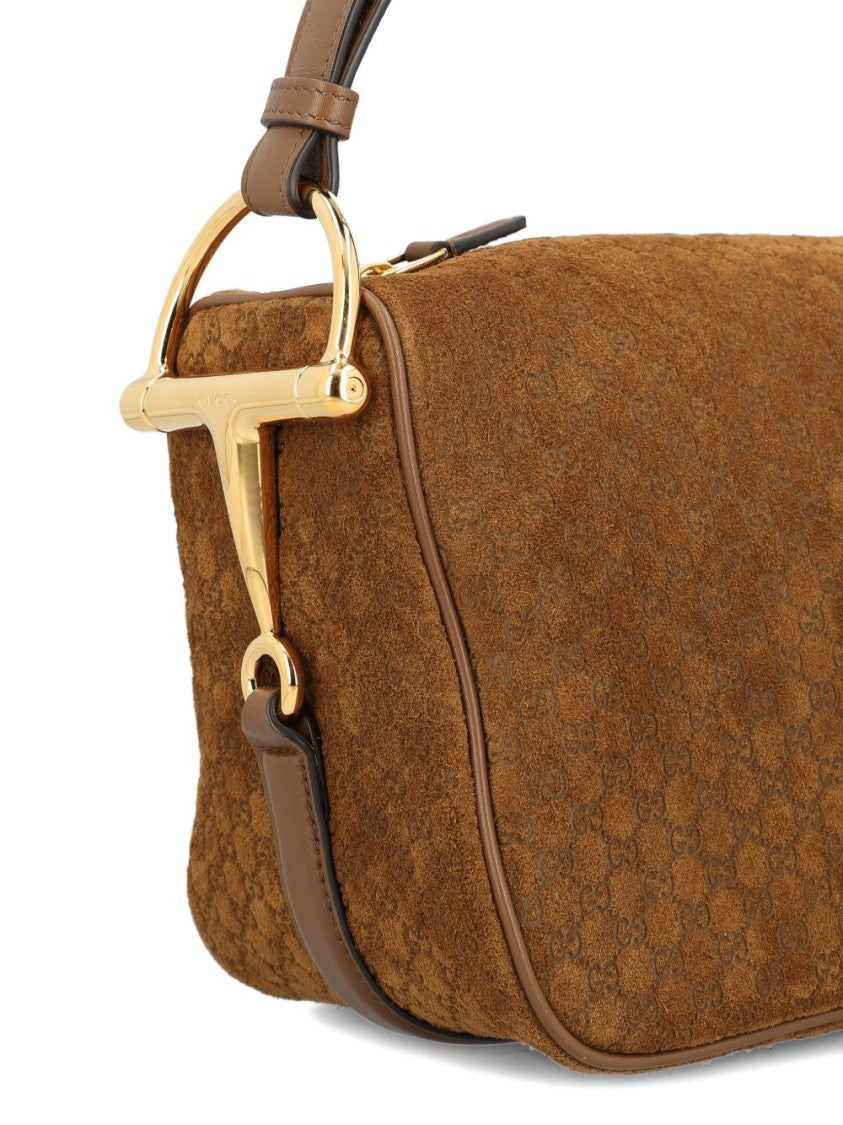 Gucci Rectangular Shoulder Bag In Soft Calf Skin Suede