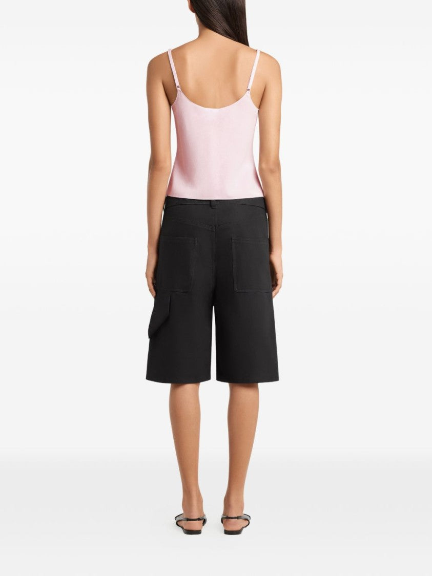 Courrèges Cropped Tank Top With Adjustable Spaghetti Straps