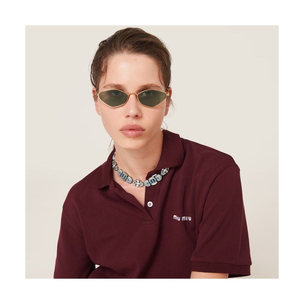 Miu Miu 0Mu 56Zs Geometric Metal Frame Sunglasses