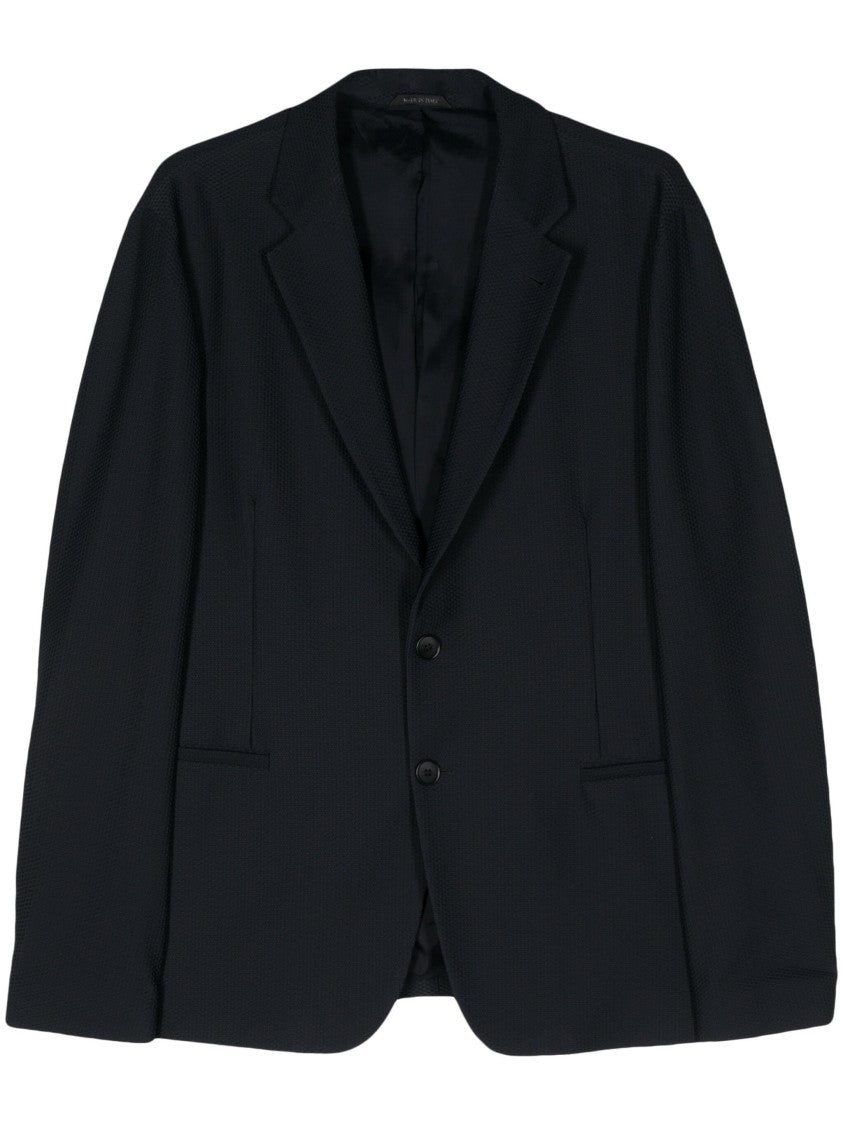 Giorgio Armani Tailored Two-Button Blazer With Notch Lapel