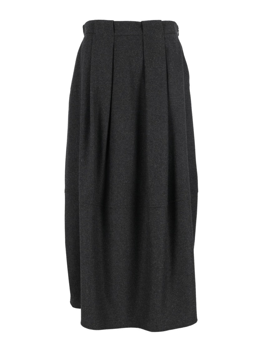Antonelli Firenze High-Waisted Structured Pleated Midi Skirt