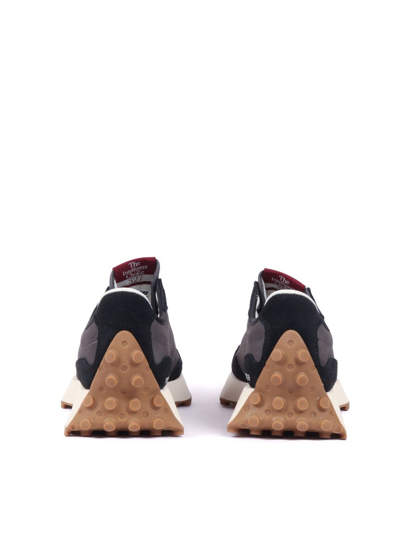 New Balance Black Suede Leather Contrast Sneakers