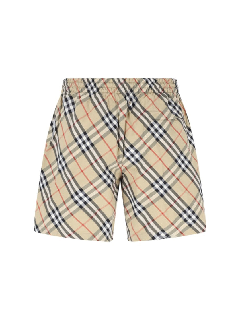 Burberry Multicolor Check Mid-Rise Swim Shorts