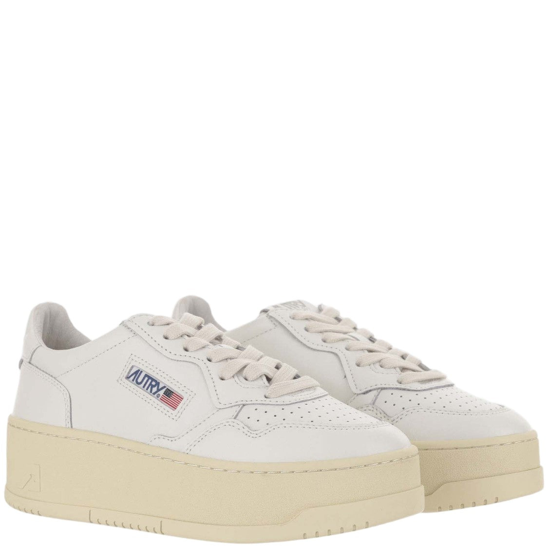Autry Medalist Platform Low Leather Sneakers