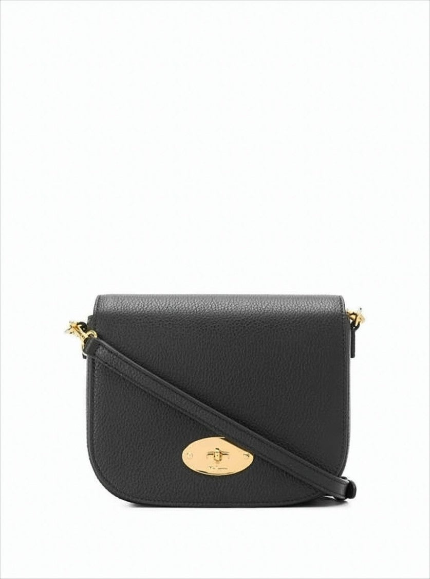Mulberry Textured Leather Crossbody Bag With Suede Lining