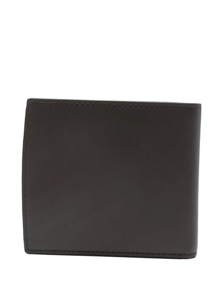 Bally Brown Embossed Logo Leather Wallet