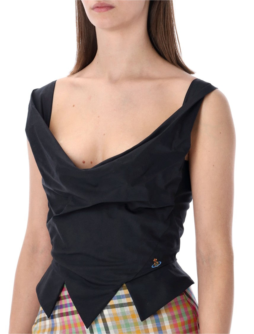Vivienne Westwood Sunday Sculpted Draped Neck Corset Top