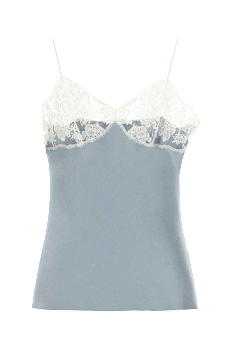 Chloé Powder Blue Satin Tank Top