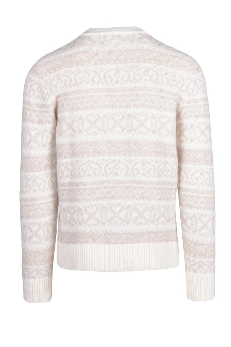 Eleventy Crewneck Sweater Cashmere Silk - Cream/Beige