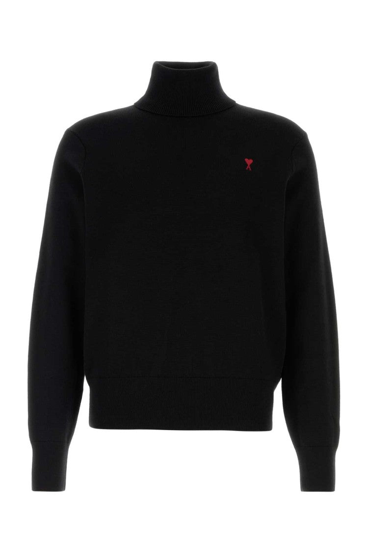 Ami Black Wool Sweater