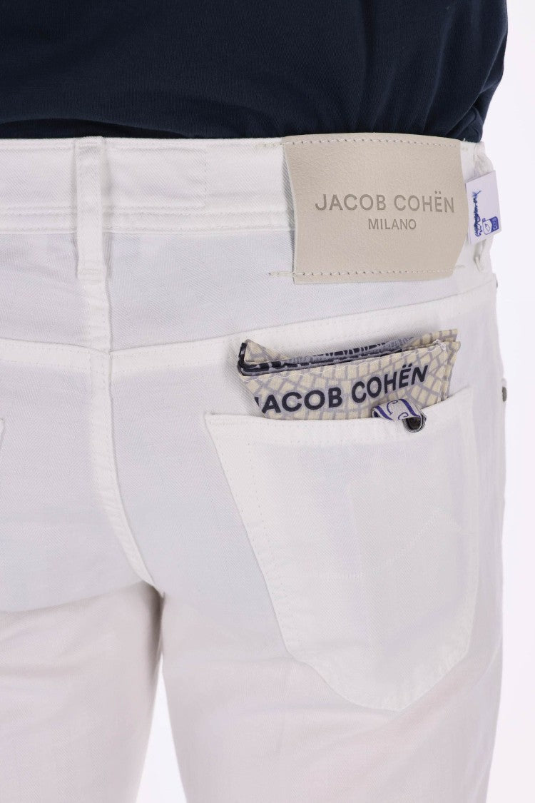 Jacob Cohen Scott Fit Color Cotton-Linen Elastane 5-Pocket Trousers