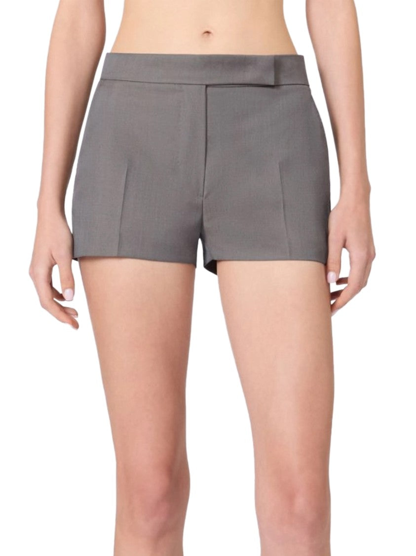 Max Mara Tailored Cropped Shorts With Pleats And Side Pockets