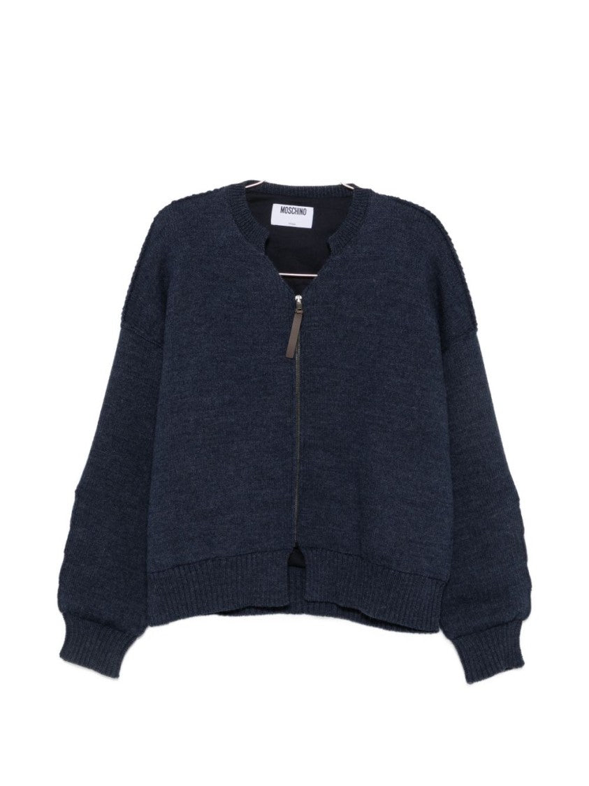 Moschino Cropped Boxy Textured Jacket