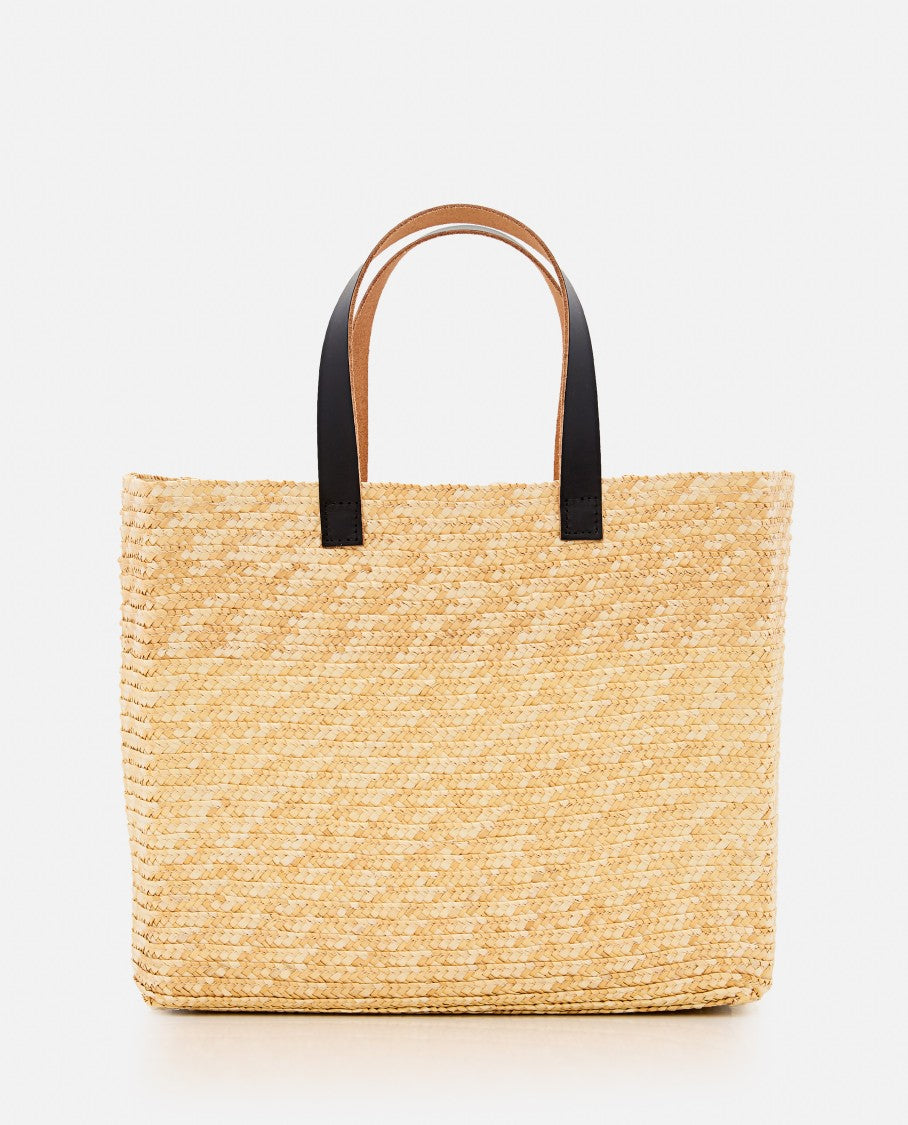 Plan C Woven Raffia Shopper Bag