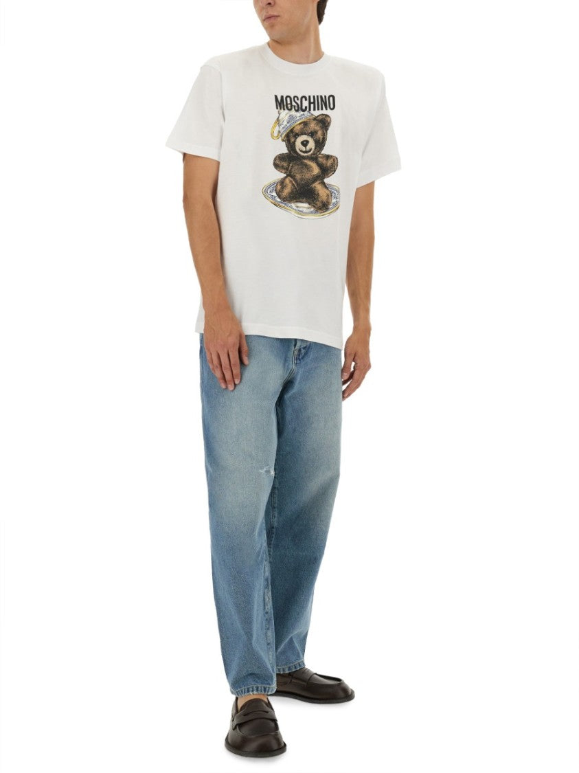 Moschino Whimsical Bear Graphic T-Shirt