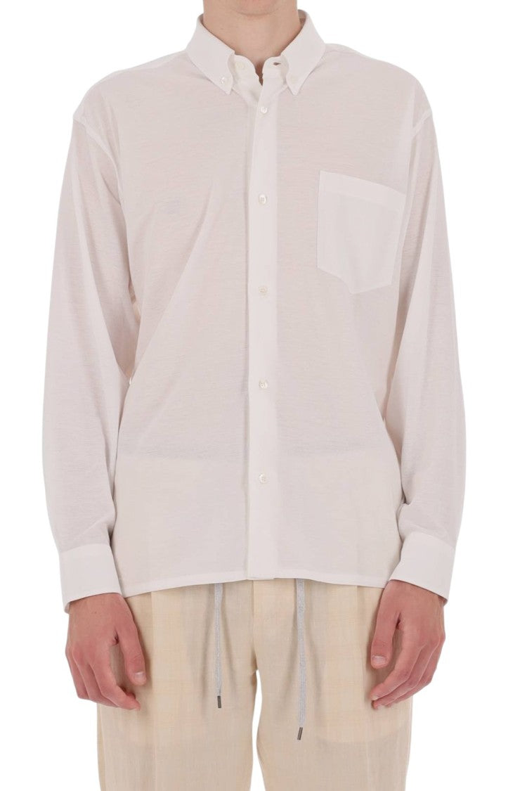 Herno Button-Down Cotton Crepe Shirt