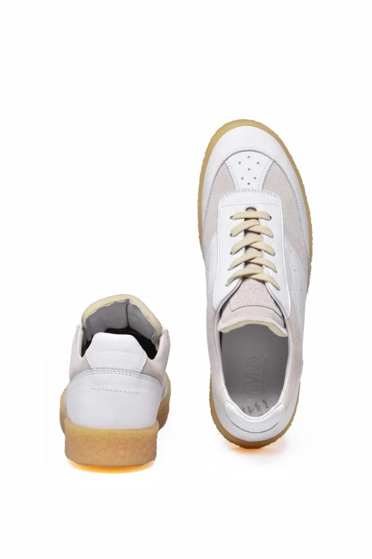Mm6 By Maison Margiela Sneakers Suede Leather - White/Beige
