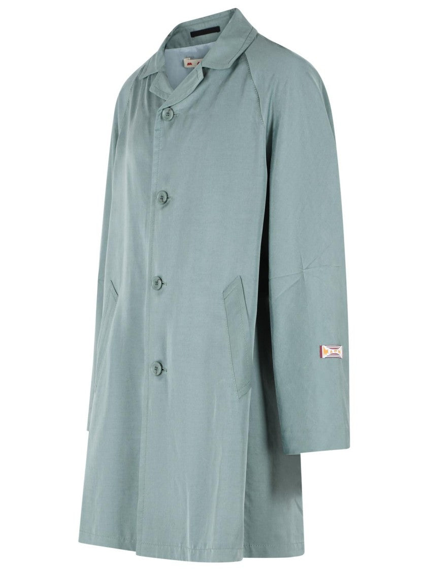 Marni Green 'Lyocell' Trench Coat
