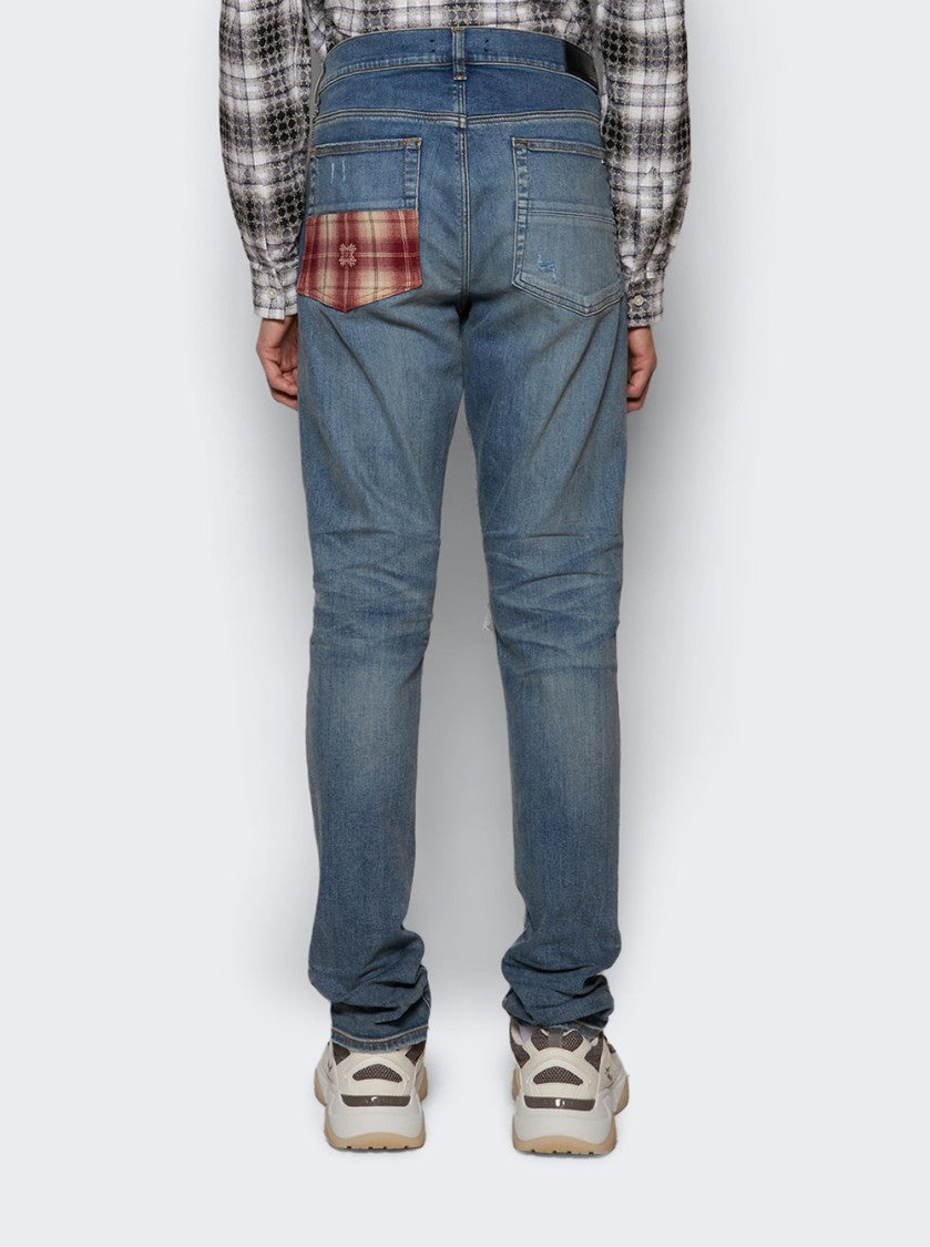 Amiri Quad Plaid Mx1 Jean True Indigo