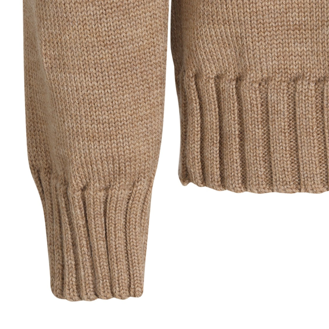 Zanone Relaxed Fit Open Collar Ribbed Knit Sweater