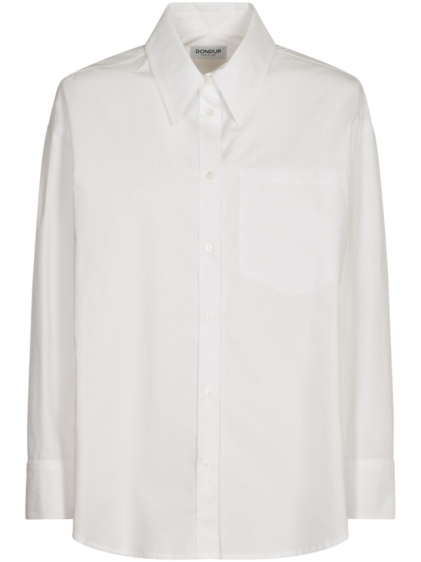 Dondup White Button-Down Shirt With Classic Design