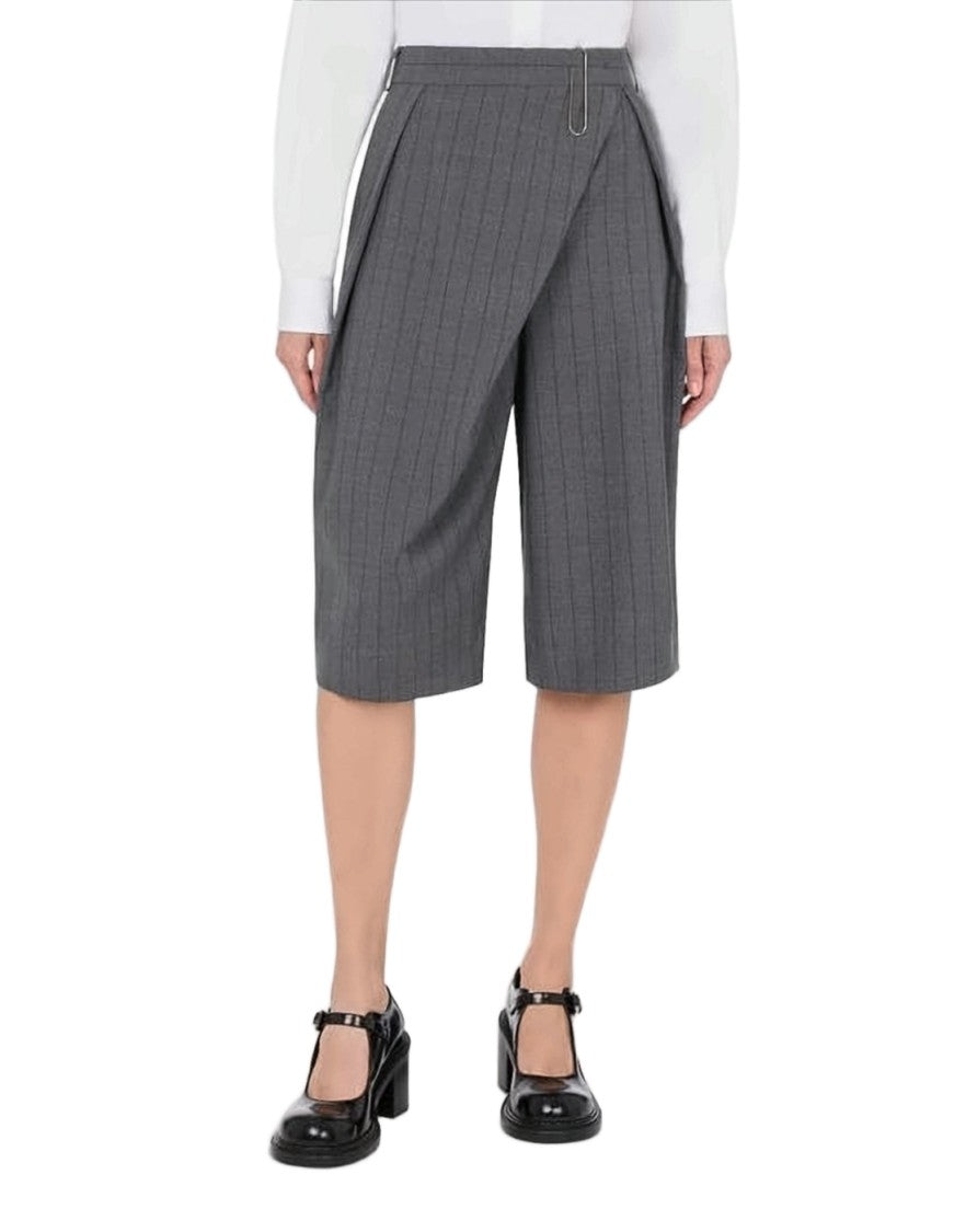 Moschino Tailored Knee-Length Shorts With Pinstripe Pattern