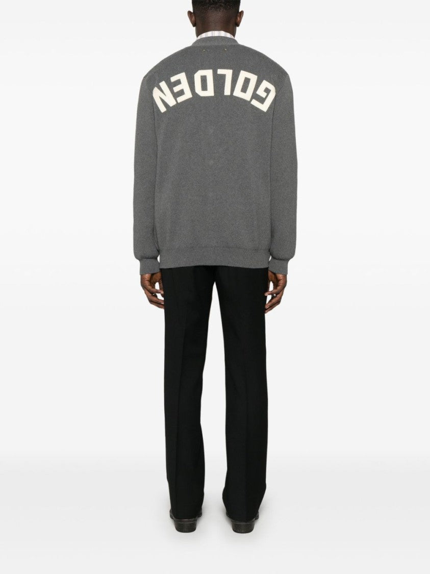 Golden Goose Relaxed Fit V-Neck Cardigan With Contrasting Graphic