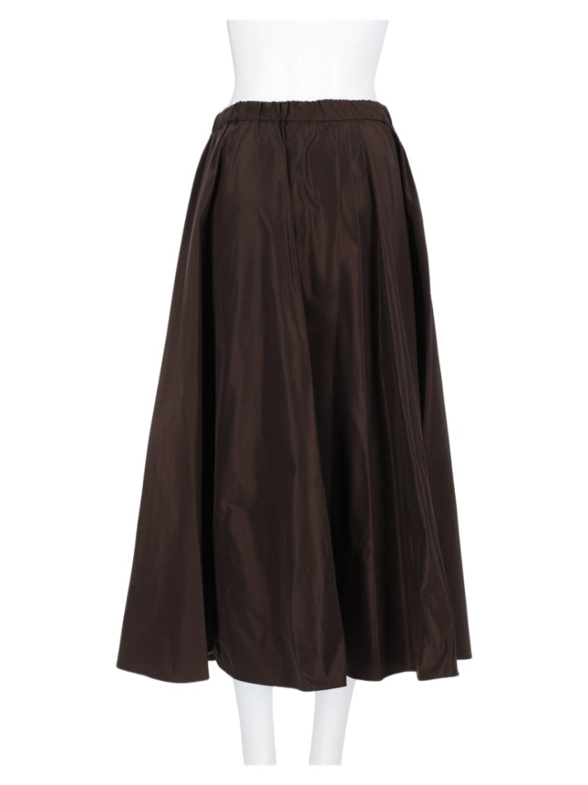 Aspesi Flowing A-Line Midi Skirt With Gathered Waistband