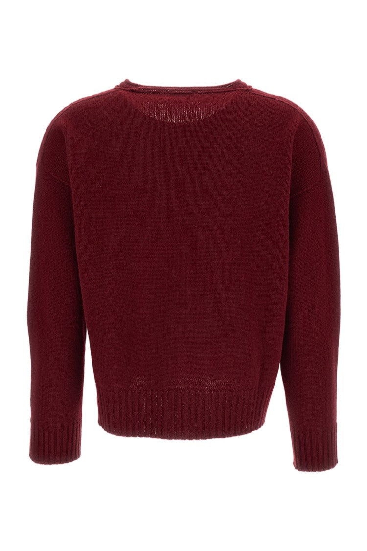 Drumohr Cashmere Boxy V-Neck Sweater With Kimono Sleeves