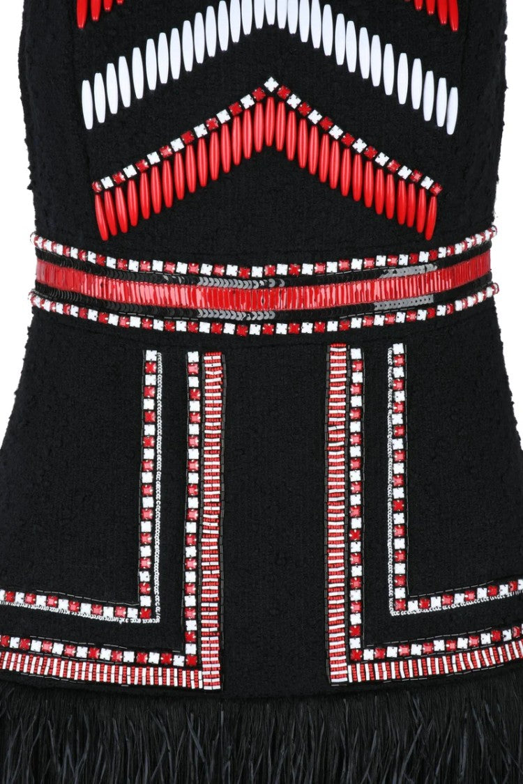 Elisabetta Franchi Bouclé Sheath Dress - Black