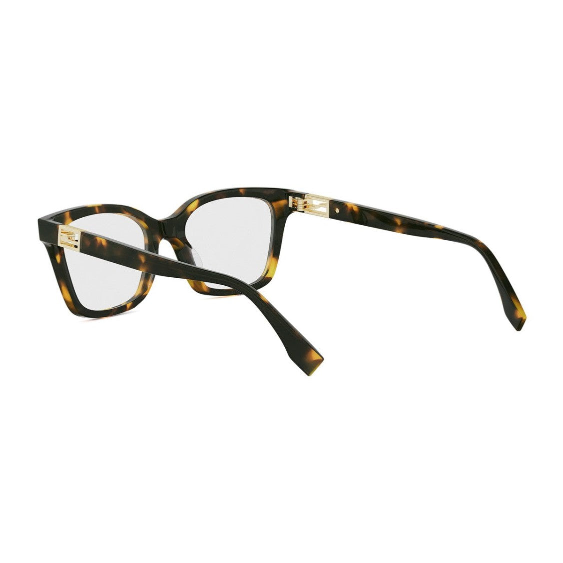 Fendi Havana Baguette Acetate Square Sunglasses